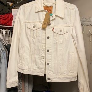 White NEW Levi Denim Jacket